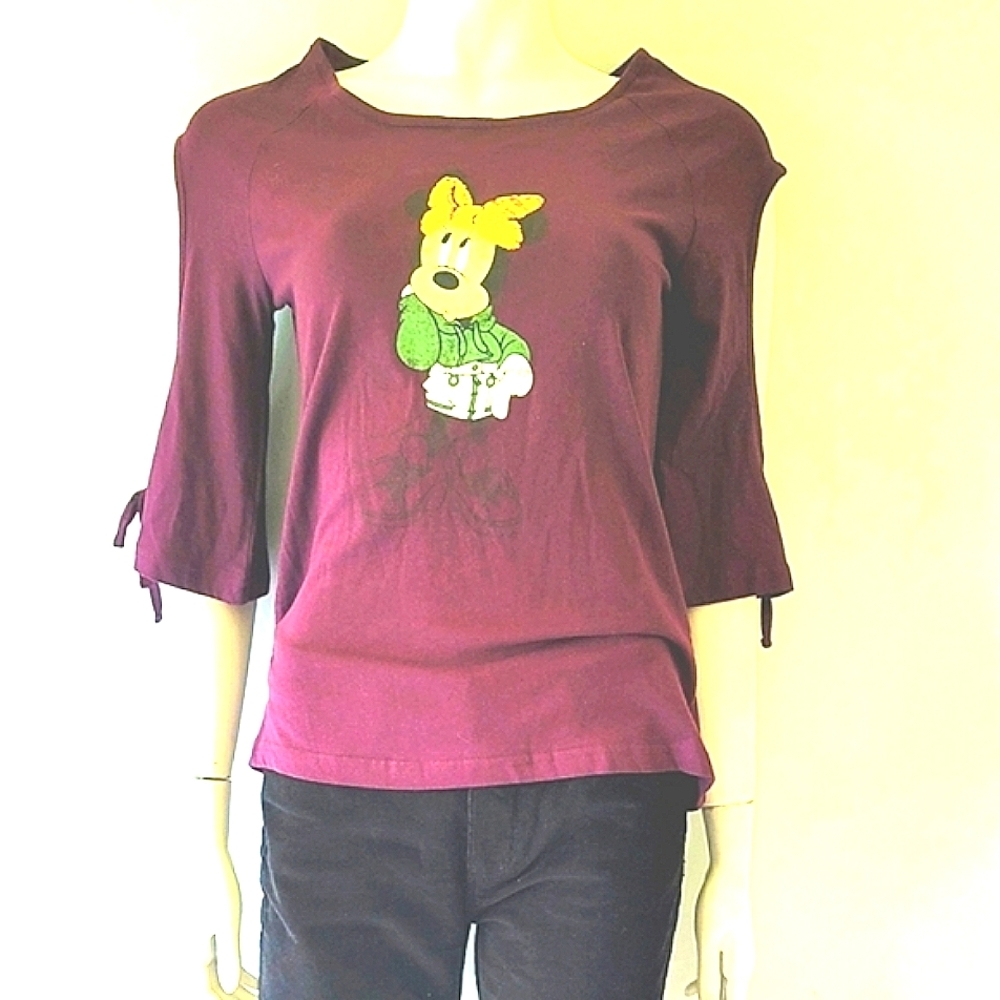 Disney Mickey Mouse Cold Shoulder Top Size M